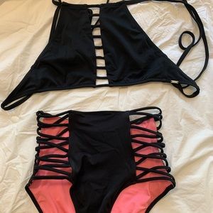 PINK high wasted bikini